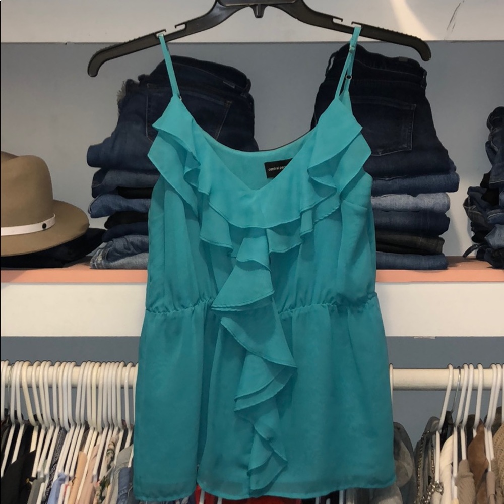 Central Park West ruffle blouse